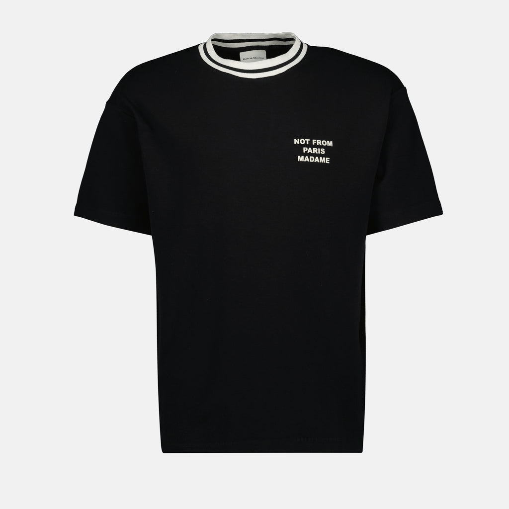 Camisetas T-shirt slogan sport Drole De Monsieur Negro Homme