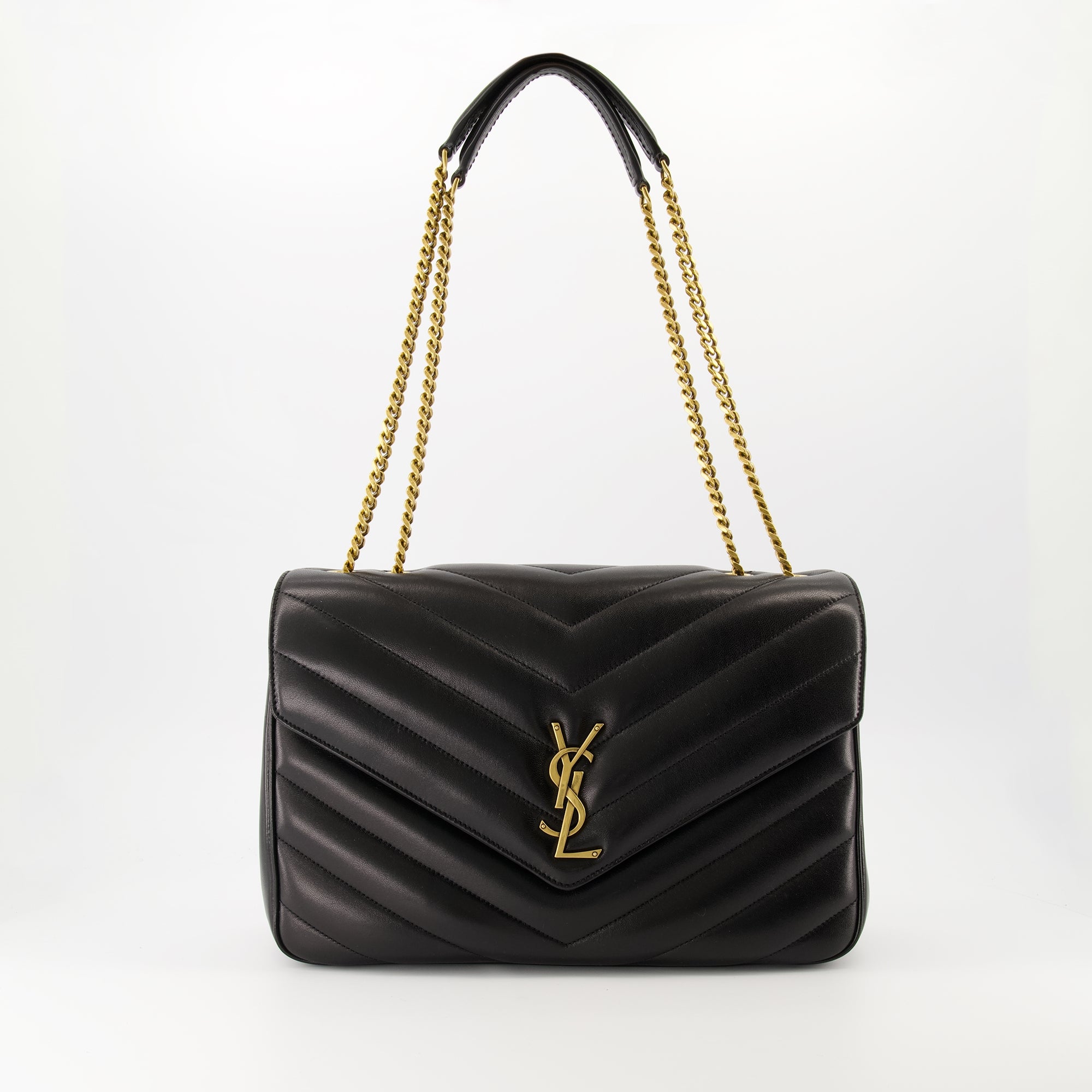 Sacs à main et épaule Sac Loulou large Saint Laurent Noirr Femme