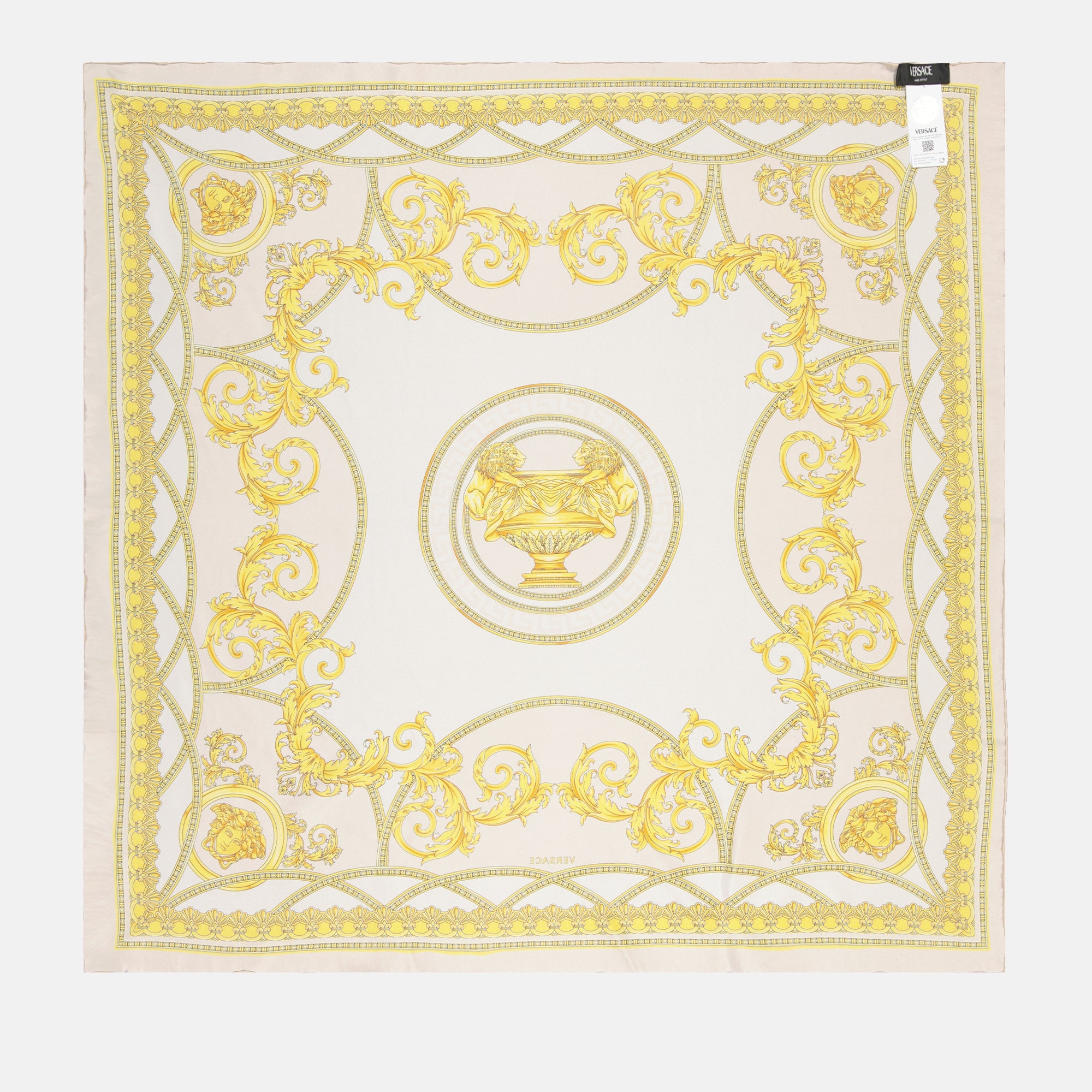 Écharpes, foulards et gants Foulard La Coupe des Dieux Versace Doré Femme