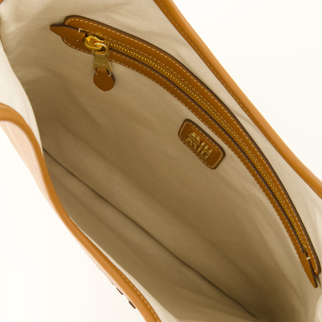 Sacs à main et épaule Borsa in Pelle Marrone Ivy Miu Miu Marron Femme