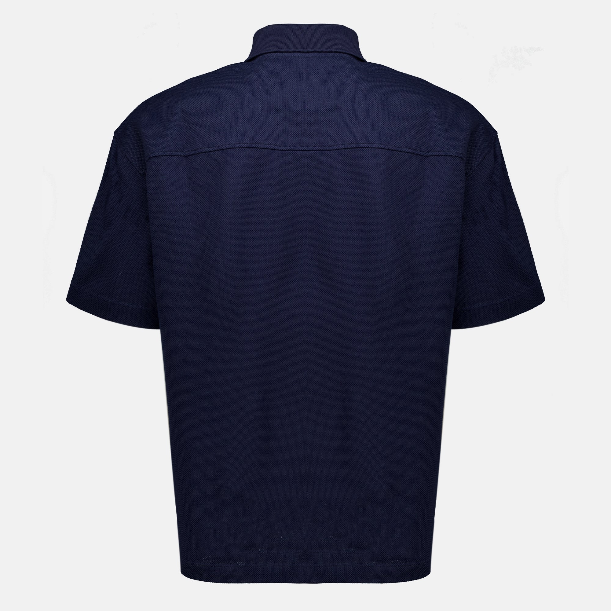 Polos Polo en piqué de coton bleu marine Saint Laurent Bleu foncé Homme