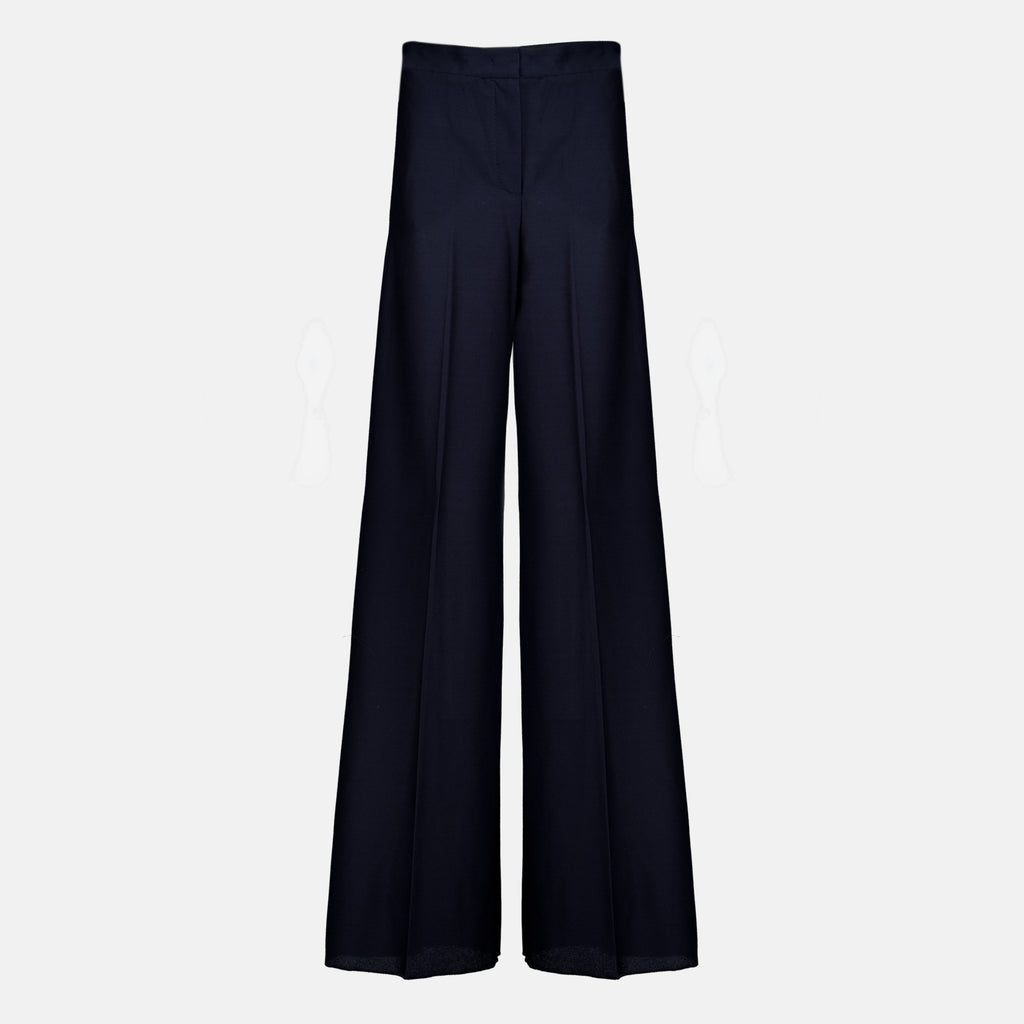 Pantalons Calças Largas em Jersey Azul Marinho Max Mara Bleu foncé Femme