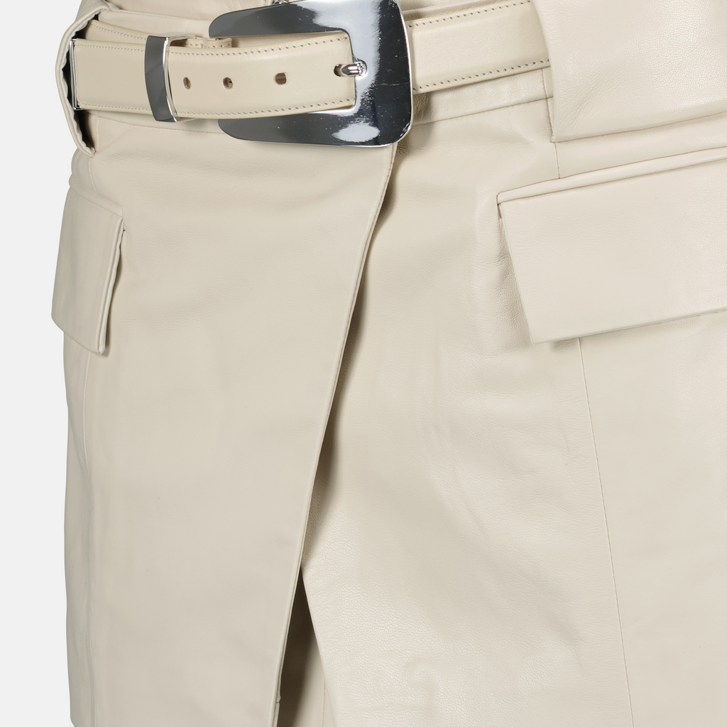 Gonne Gonna in Pelle Yori Iro Beige Femme