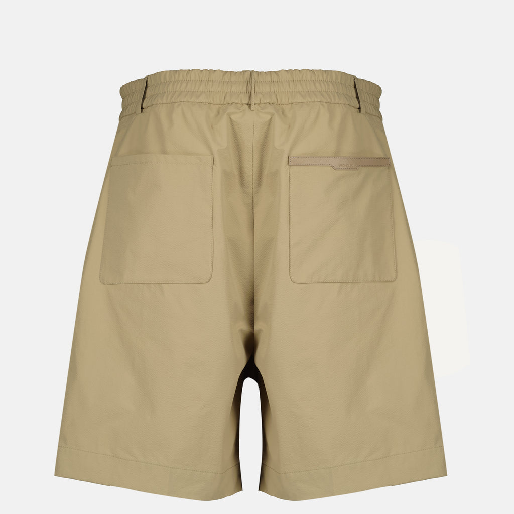 Shorts Pantaloni Corti Beige in Seersucker Moncler Beige Homme