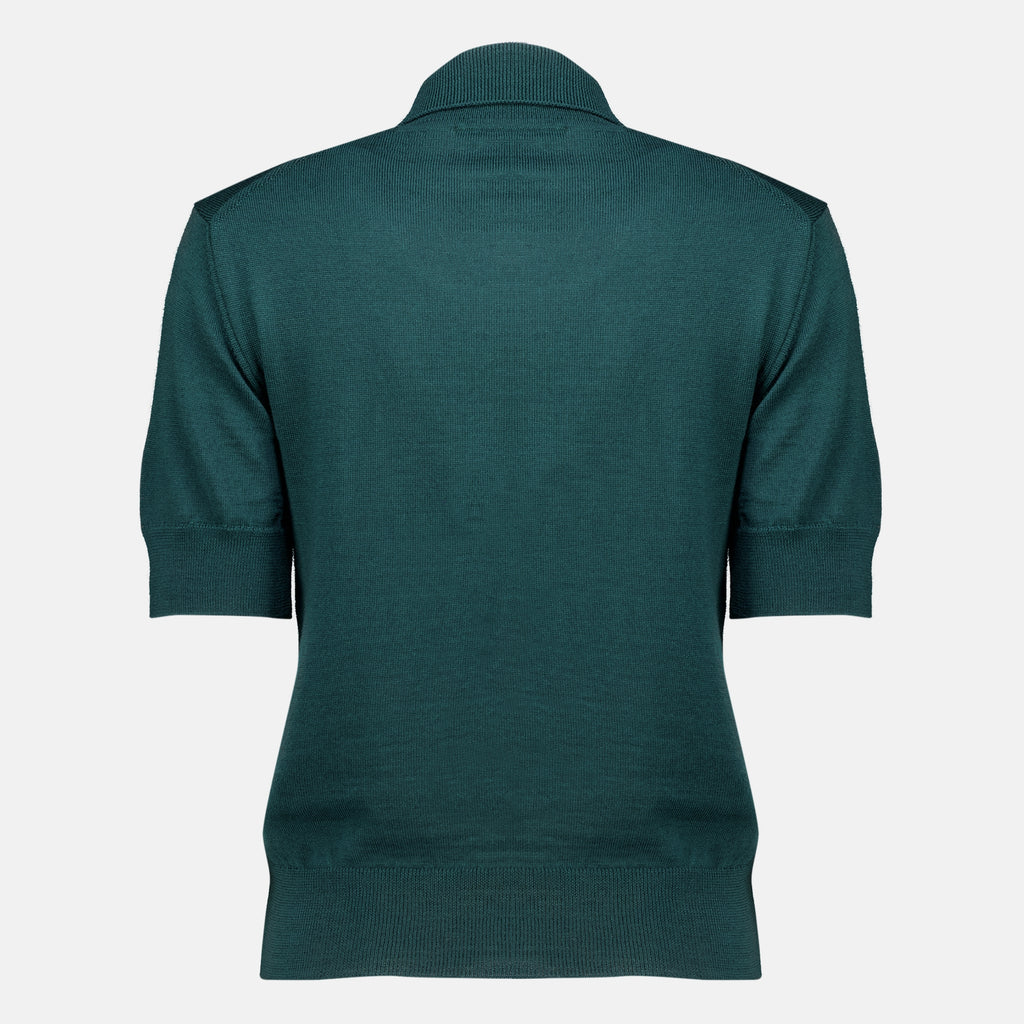Polos Polo Cuore Verde AMI in Lana Ami PARIS Vert Femme