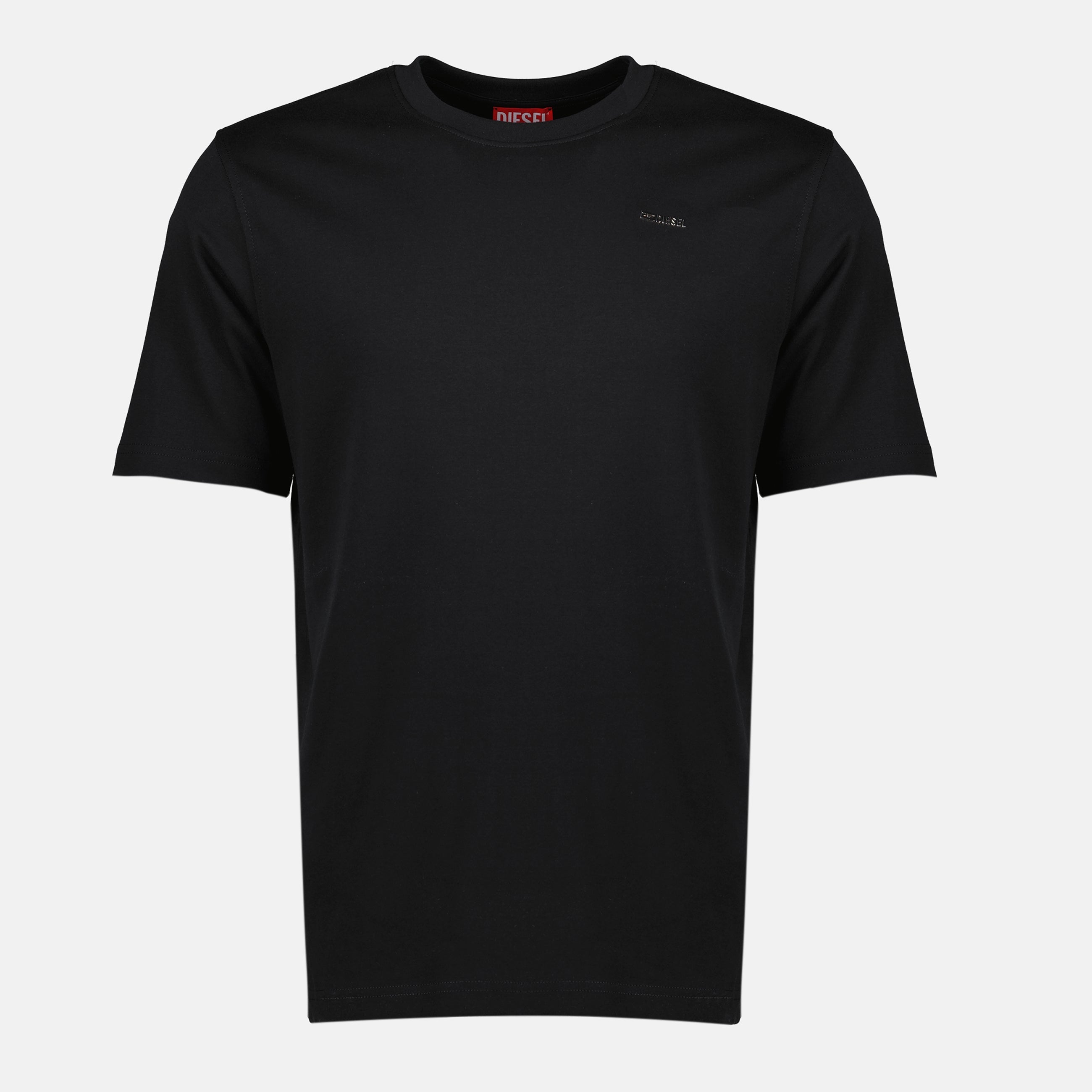 Immagine dell'articolo T-shirt nera con logo del marchio Diesel per Uomo - Stagione Autunno-Inverno 2025 - Vista frontale