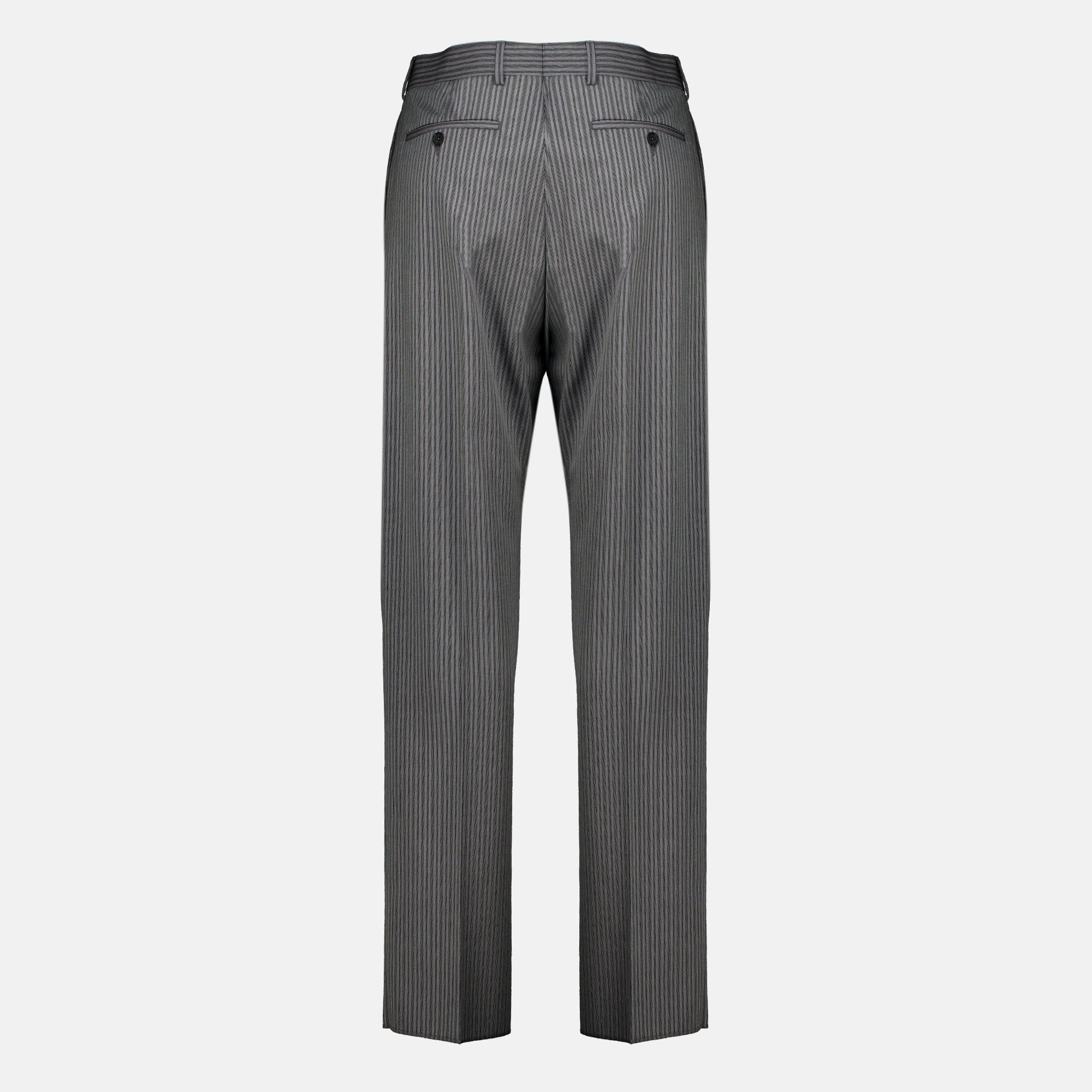 Pantalons Gray Striped Tailoring Pants Dior Gris Homme
