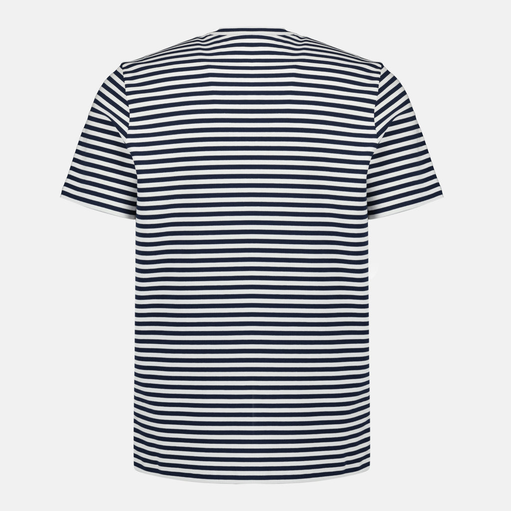 Image de l'article T-shirt à rayures bleu marine de la marque Moncler pour Homme - Saison Printemps-Été 2026 - Vue de Dos