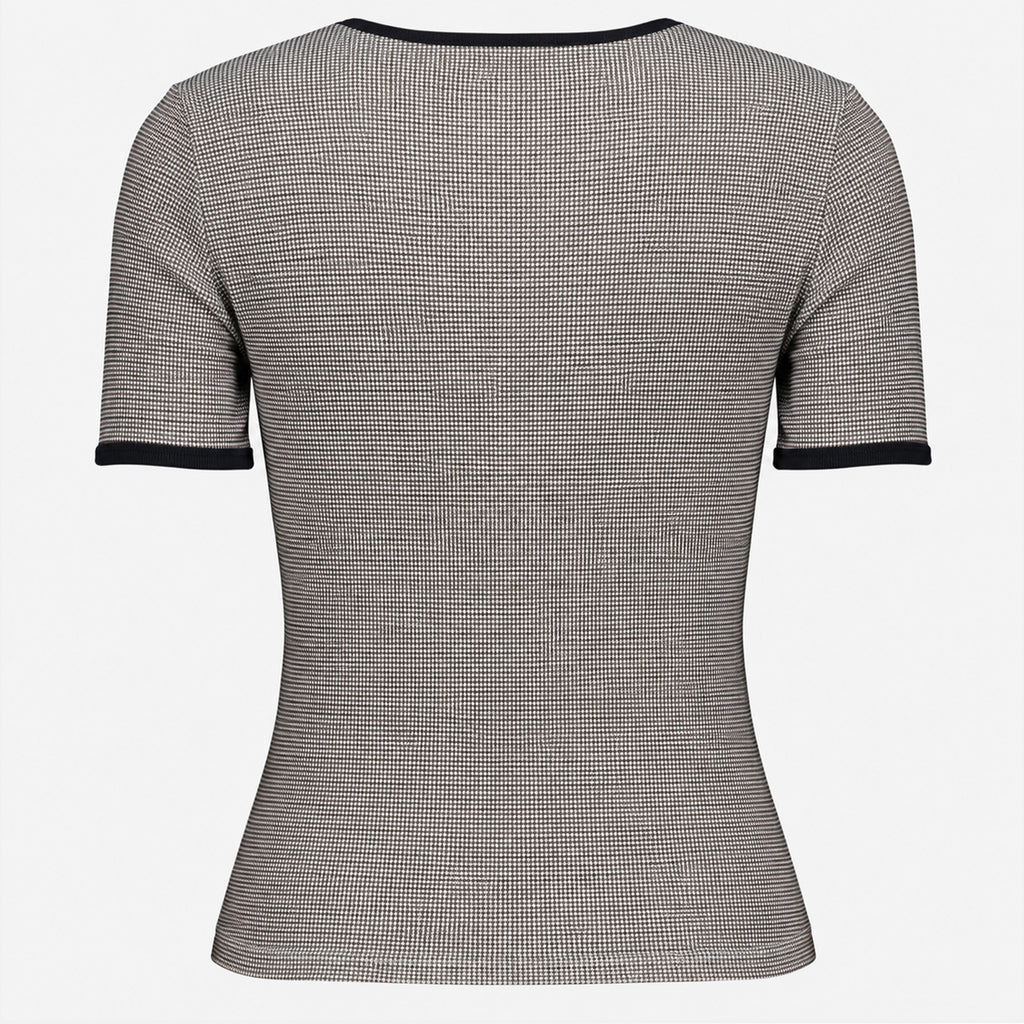 T-shirts T-shirt contraste signature Courrèges Gris Femme