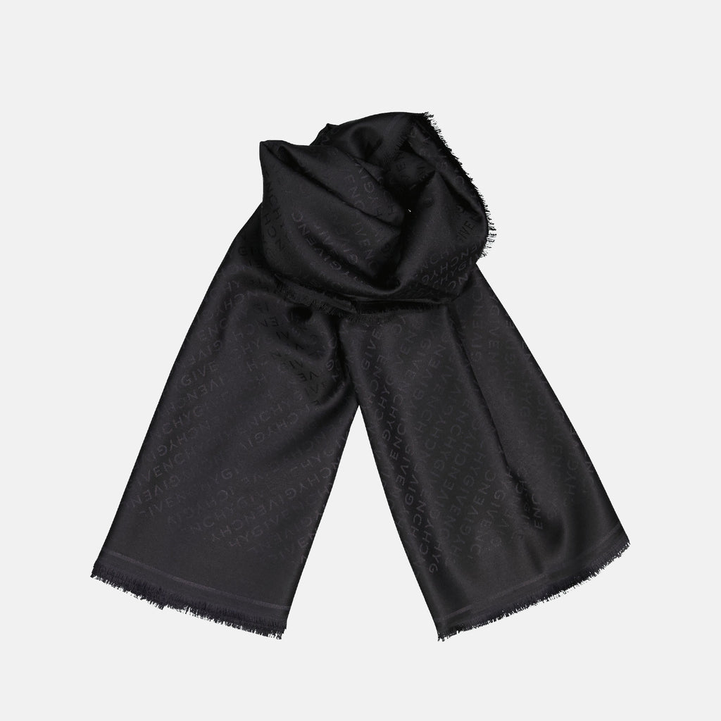 Écharpes, foulards et gants Carré de soie monogrammé Givenchy Noir Femme