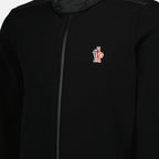 Moncler Grenoble 남성용 검은색 플리스 집업 스웨트셔츠 이미지 - 2025 가을-겨울 시즌 - 상세 보기_1