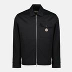 남성을 위한 Moncler의 네이비 블루 gabardine 오버셔츠 기사 이미지 - 2026 봄-여름 시즌 - 앞면 보기