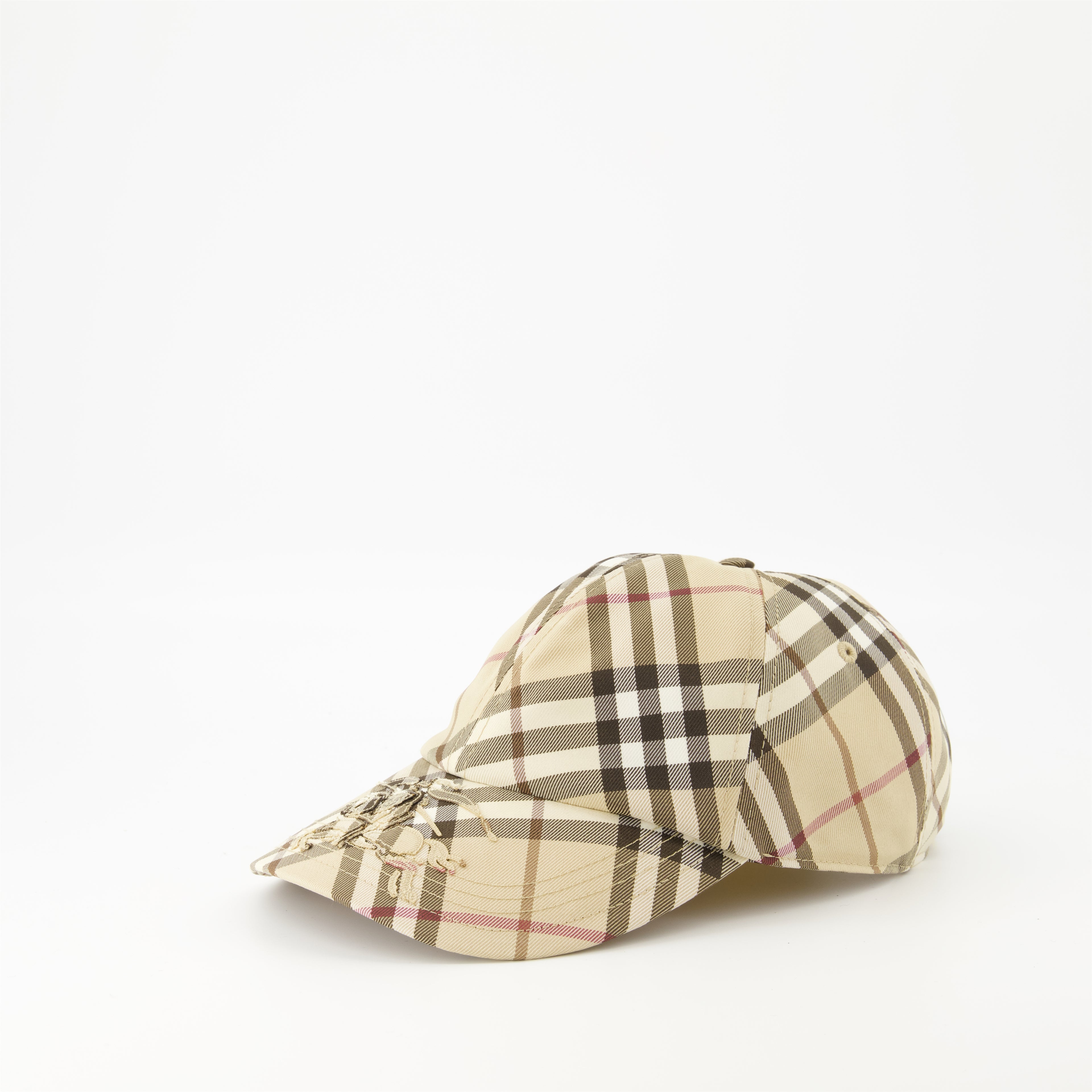 Chapeaux, casquettes et bonnets Casquette à carreaux Check Burberry Beige Unisexe