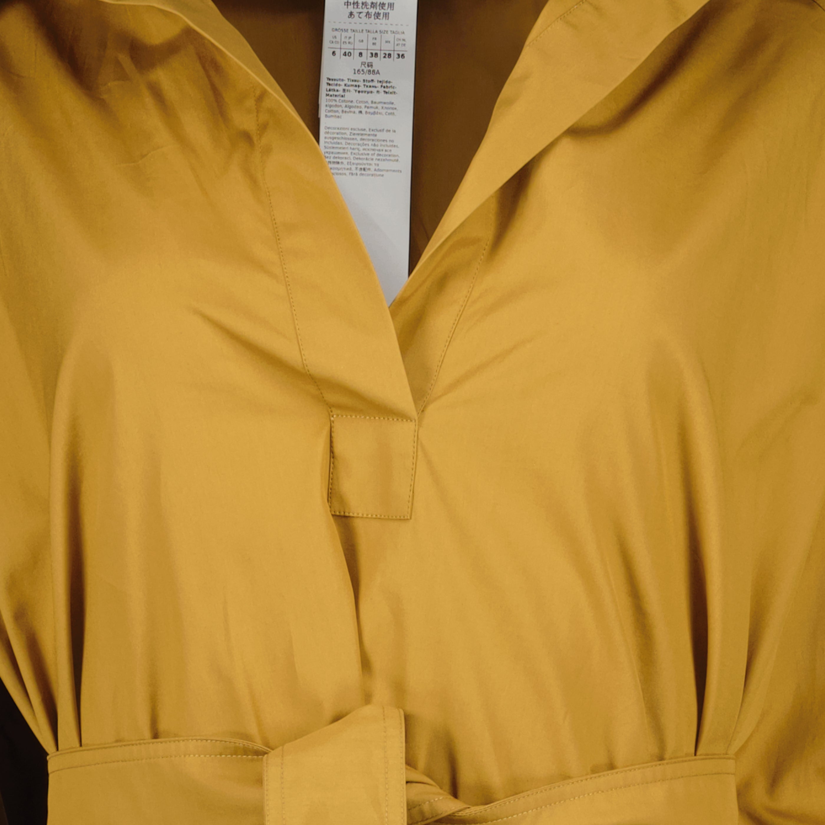 Imagem do artigo Vestido castanho em popeline de algodão da marca Max Mara para Mulheres - Temporada Primavera-Verão 2026 - Vista Detalhada 2