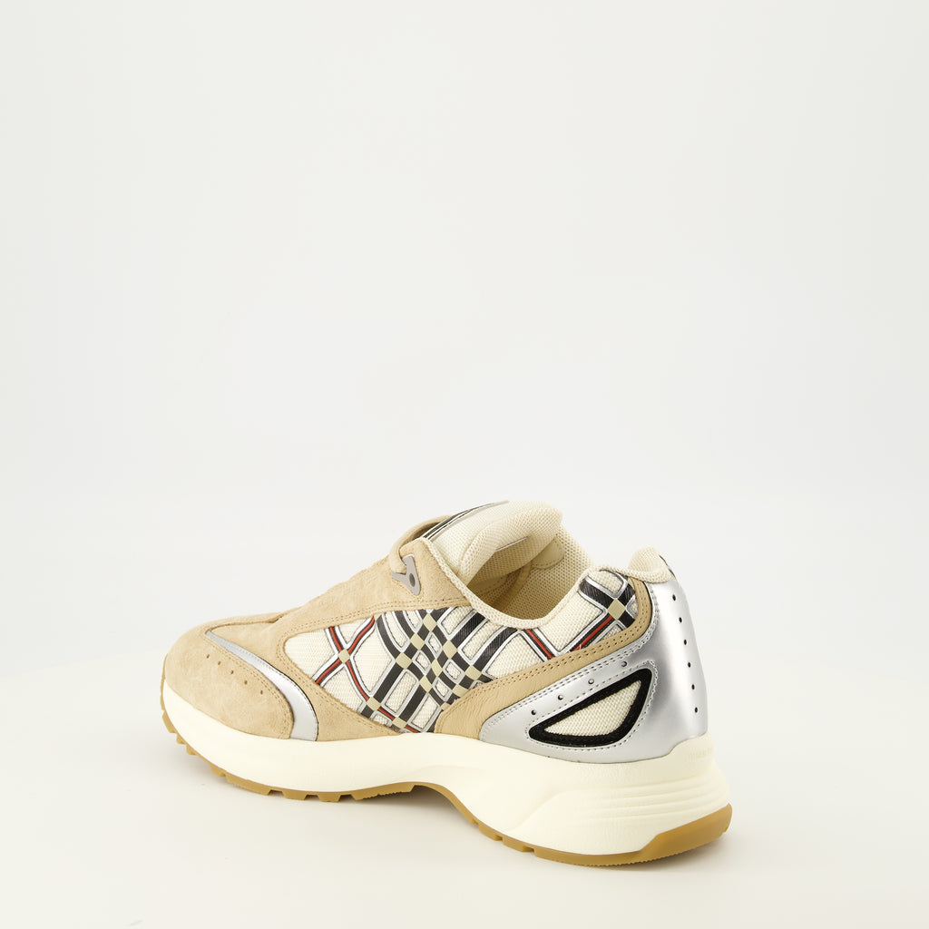 Baskets Eclipse Brown Sneakers Burberry Beige Homme