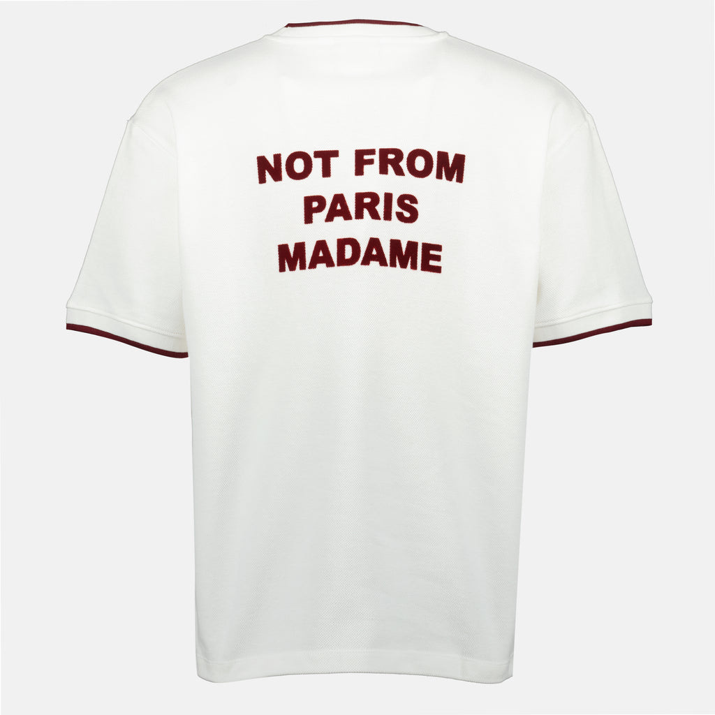Camisetas T-shirt Slogan Drole De Monsieur Branco Homme