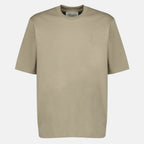 Immagine dell'articolo T-shirt beige AMI a cuore in cotone del marchio Ami PARIS per Unisex - Stagione Primavera-Estate 2026 - Vista Frontale