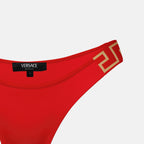 Moda praia Fundo de Bikini Greca Versace Vermelho Femme