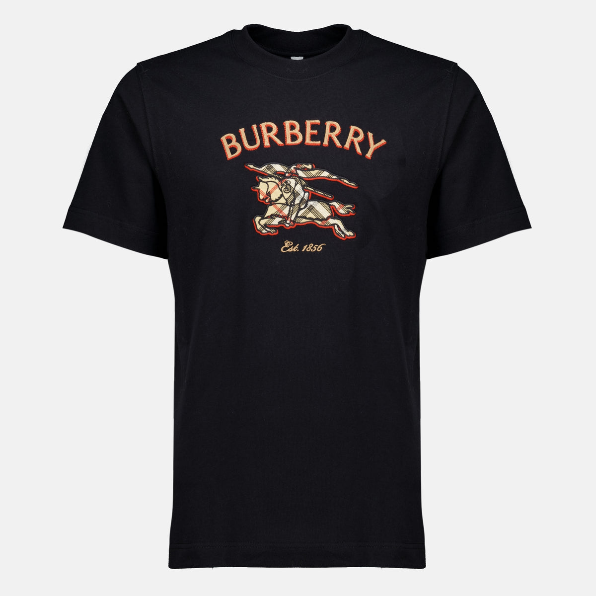T-shirts Knight Check Black T-shirt Burberry Noir Homme