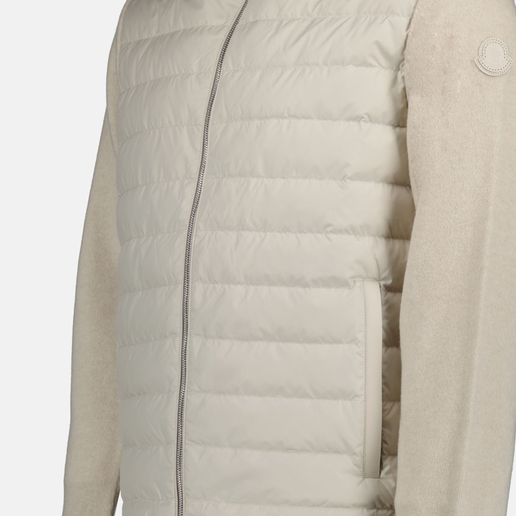 Vestes Veste bi-matière Moncler Beige Homme