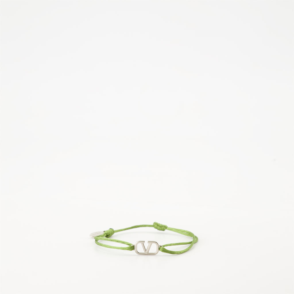 Bijoux Bracelet cordon Vlogo Valentino Garavani Vert Homme