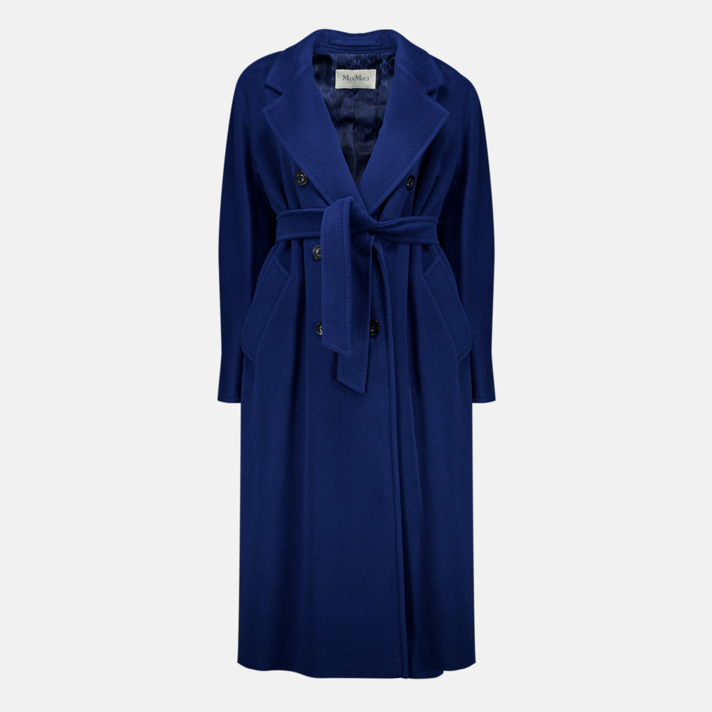 Manteaux 아이콘 네이비 블루 울 코트 Max Mara Bleu foncé Femme
