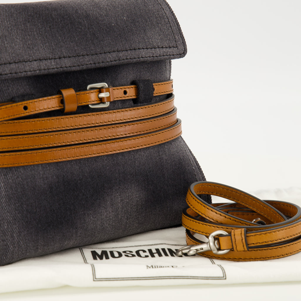 Bild der Moschino Tie Me Denim Tasche für Damen - Herbst-Winter 2025 Saison - Detaillierte Ansicht_2