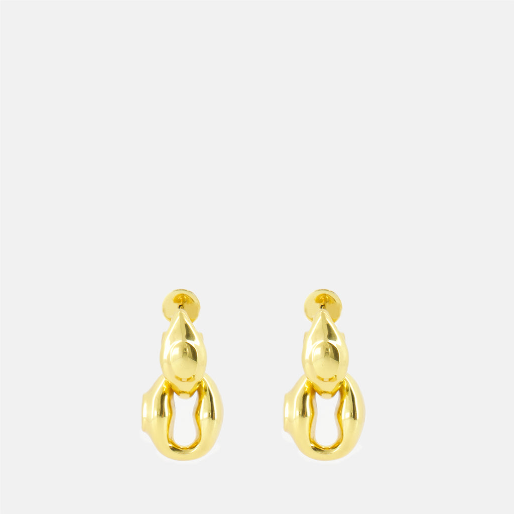 Image de l'article Boucles d'oreilles chevalière double de la marque Patou pour Femme - Saison Automne-Hiver 2025 - Vue de Face