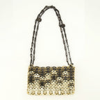 Bild der Rabanne Damen Tasche Iconic 1969 Nano in Gold und Schwarz - Frühling-Sommer 2026 - Vorderansicht