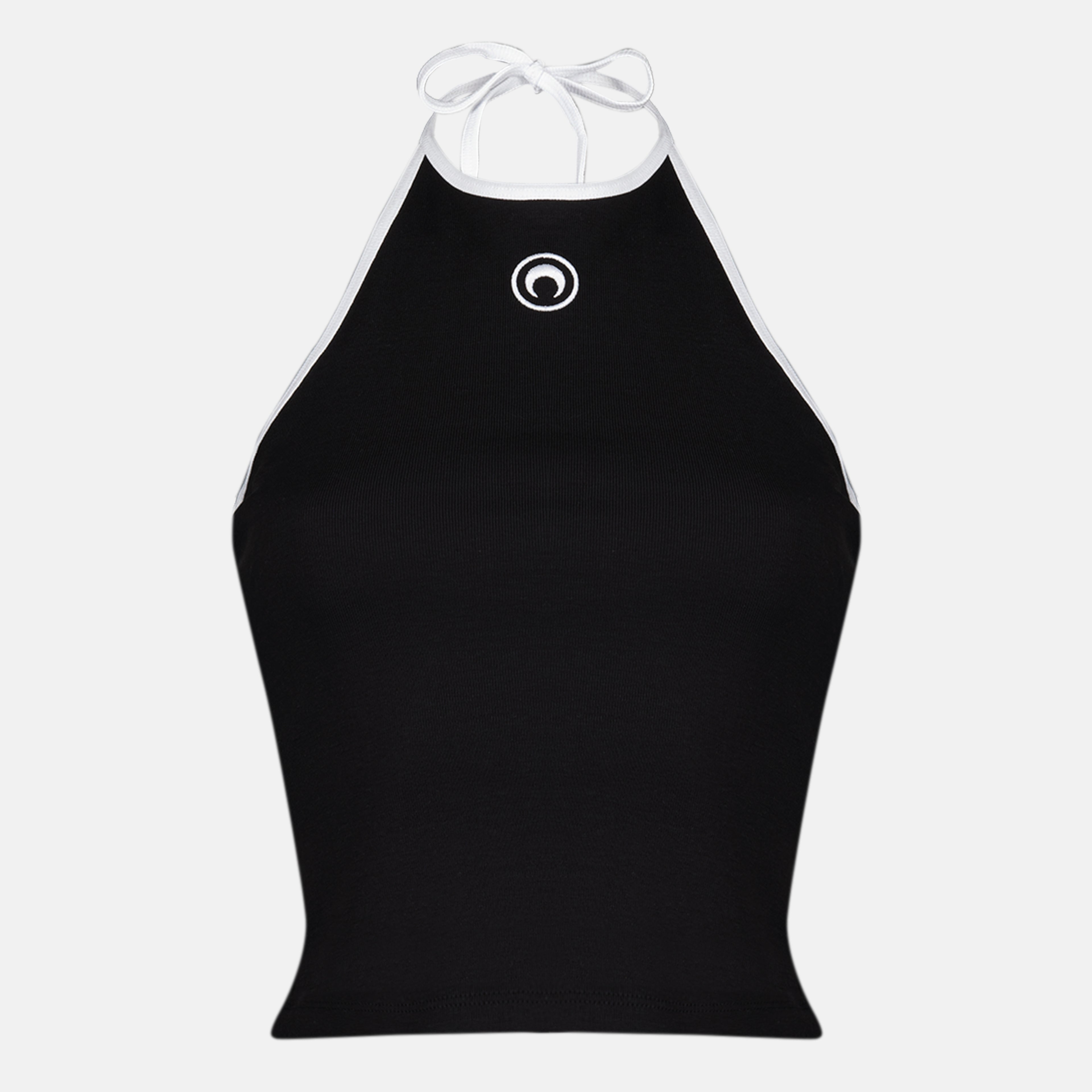 Tops Schwarzes Jersey-Haltertop Marine Serre Noir Femme