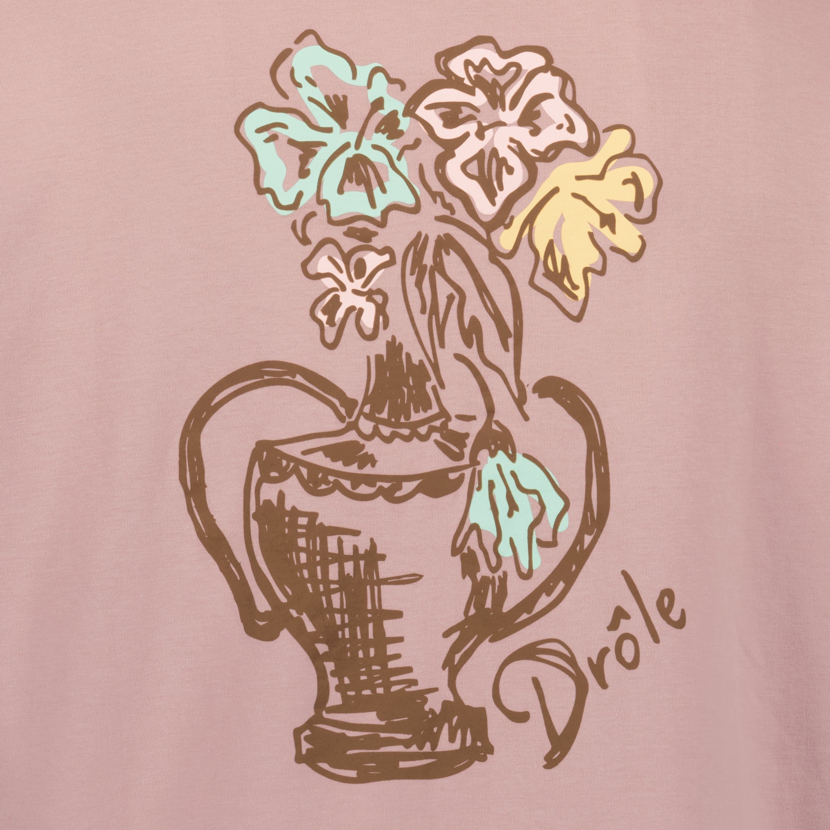 Imagem da t-shirt rosa Vase Havana da marca Drole De Monsieur para Homens - Temporada Primavera-Verão 2026 - Vista Detalhada 2