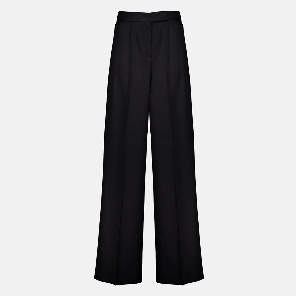 Pantalons Schwarze Weite Hose Max Mara Noir Femme