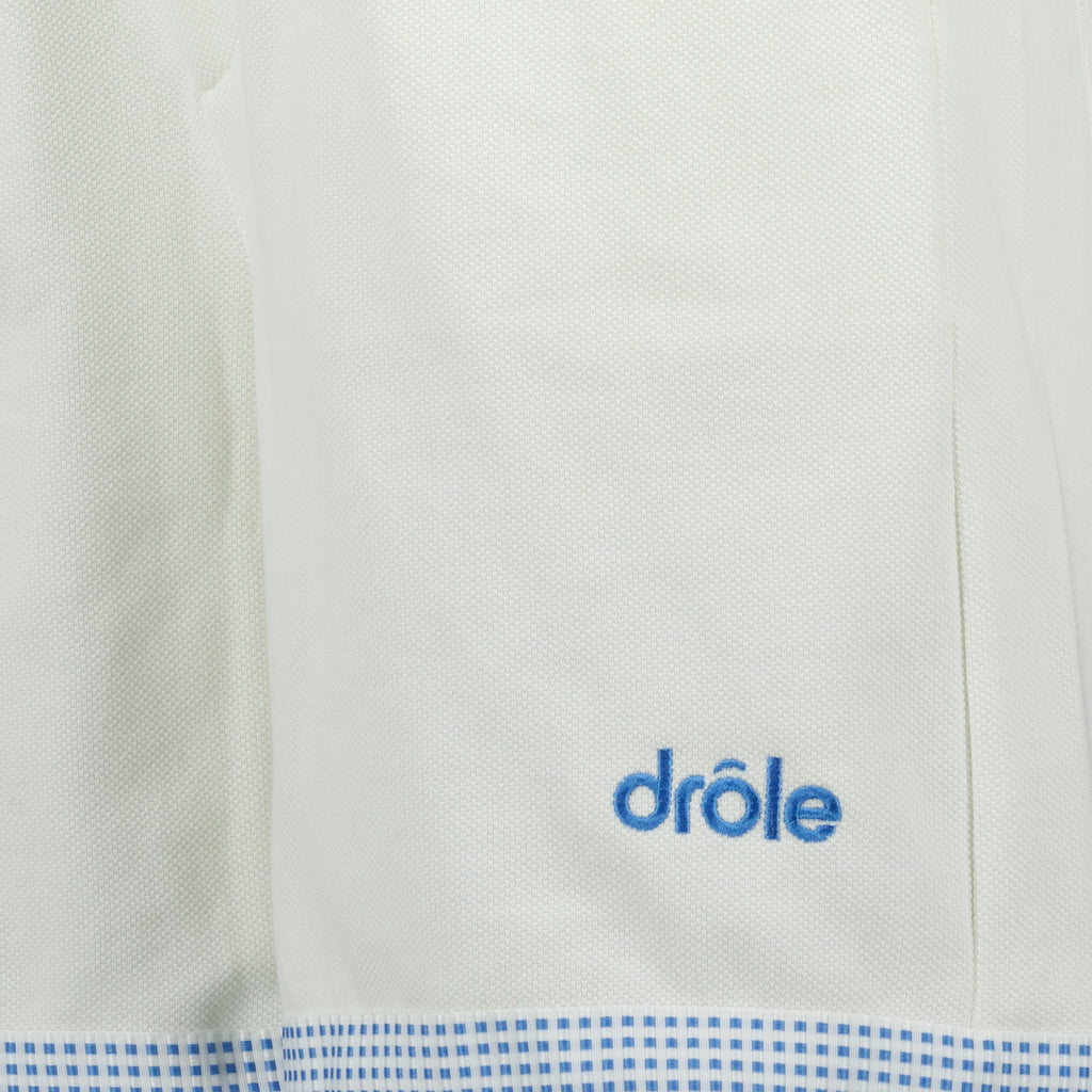 Shorts Calções de Algodão Piqué Drole De Monsieur Branco Homens