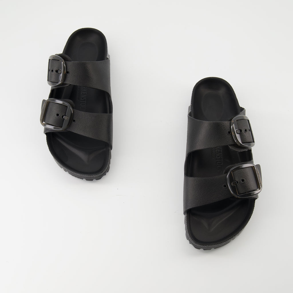 Chaussures ouvertes Arizona Big Buckle Sandals Birkenstock Noir Femme