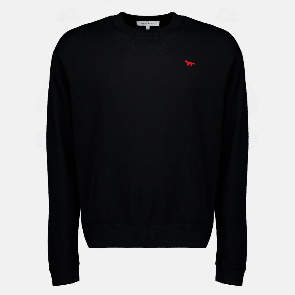 Maille Suéter de Lana Negro Maison Kitsune Noir Homme