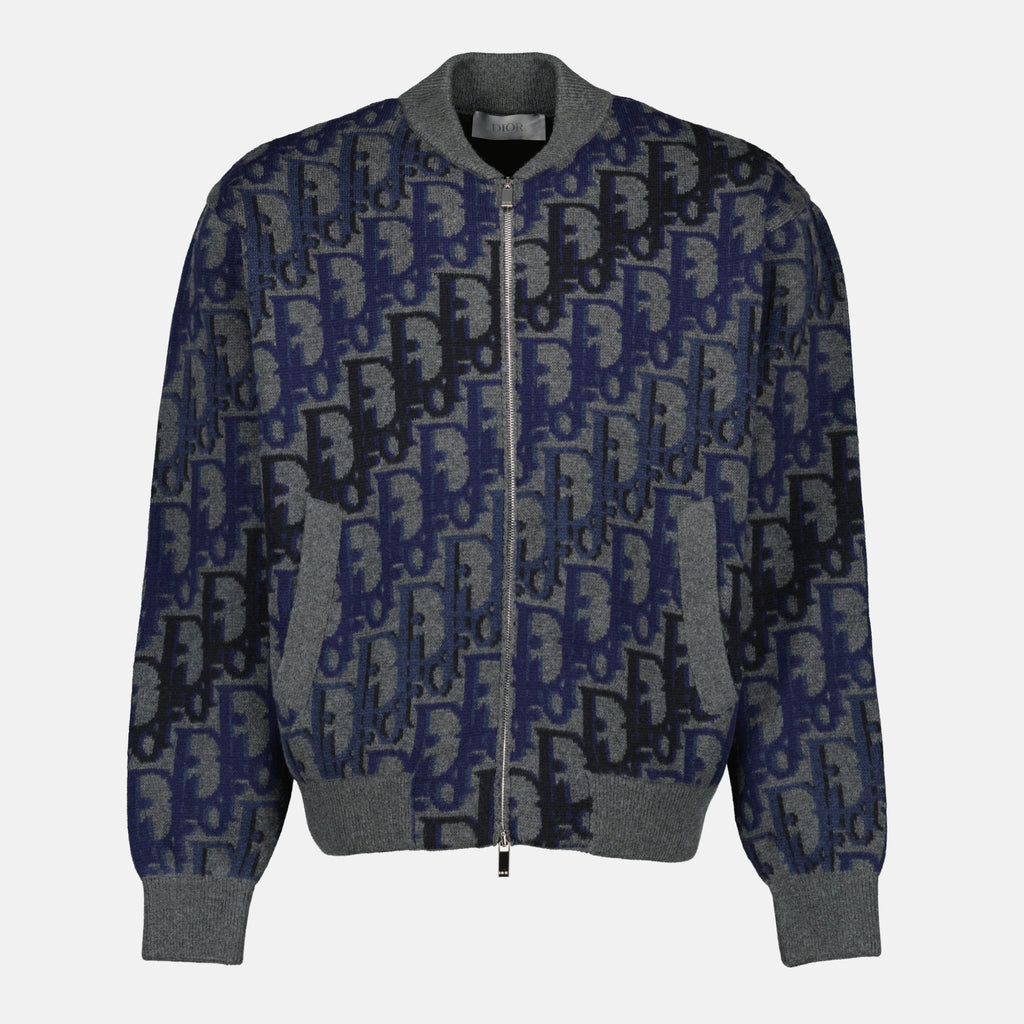 Image de l'article Veste Dior Oblique en laine grise de la marque Dior pour Homme - Saison Printemps-Été 2026 - Vue de Face