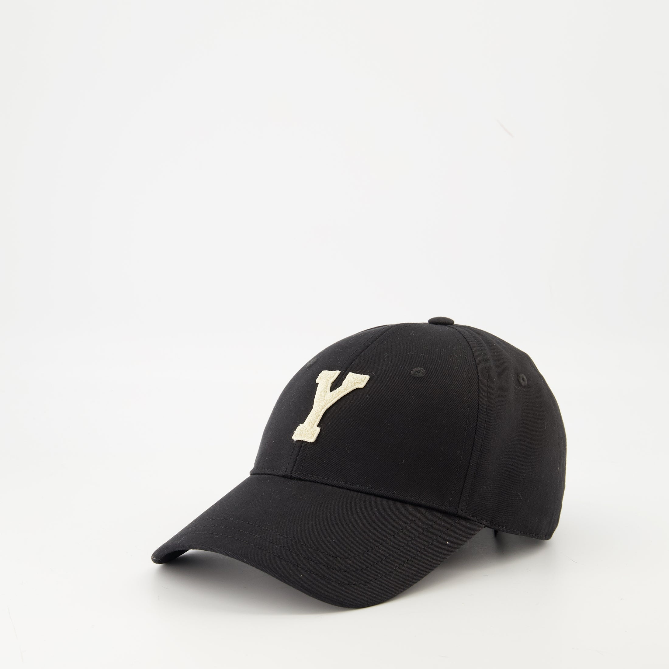 Image of the Saint Laurent Men's University Y Cap - Fall-Winter 2025 - Back View