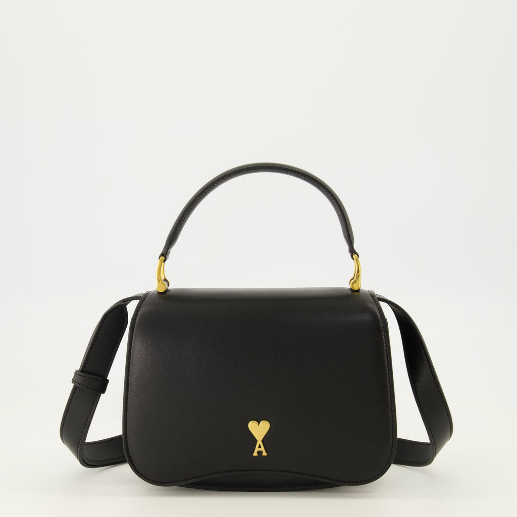 Sacs cabas Top Handle Bag Paris Paris in Black Leather Ami PARIS Noir Unisexe