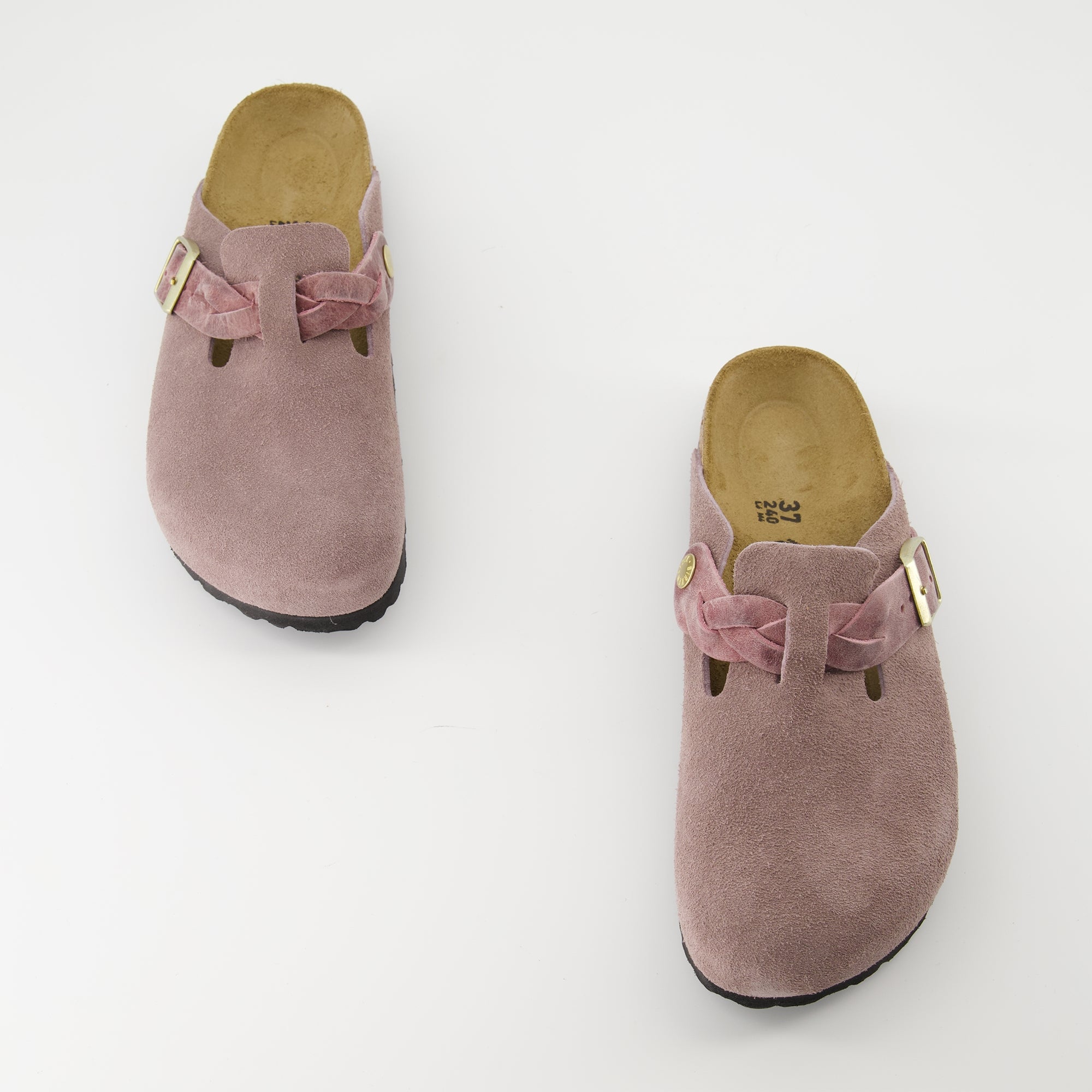 Chaussures ouvertes Mules Boston Braided Birkenstock Violet Femme