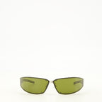 Lunettes SL 963 Green Sunglasses Saint Laurent Vert Unisexe