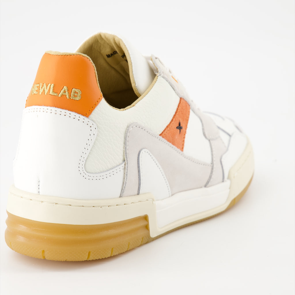 Baskets Baskets en cuir et nubuck New Lab Orange Unisexe