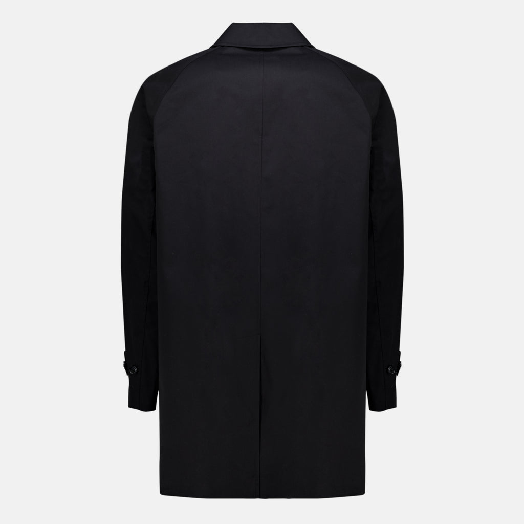 Manteaux Manteau Heritage in Gabardine Nera Burberry Noir Homme