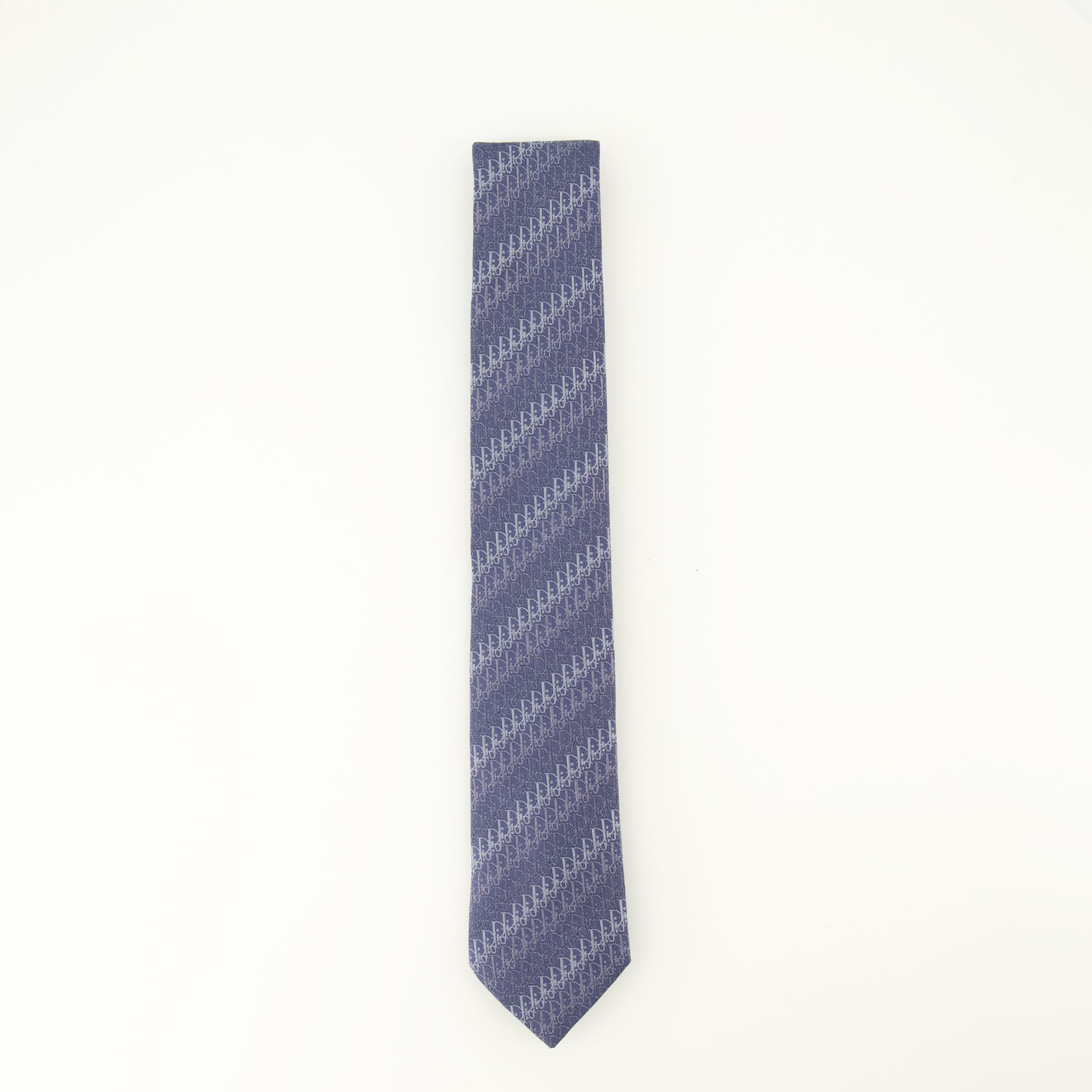 Écharpes, foulards et gants Corbata de seda azul Dior Oblique Dior Bleu foncé Homme