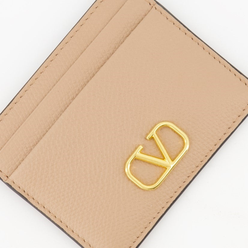 スモールレザーグッズ Porte-cartes VLogo Valentino Garavani ベージュ Femme
