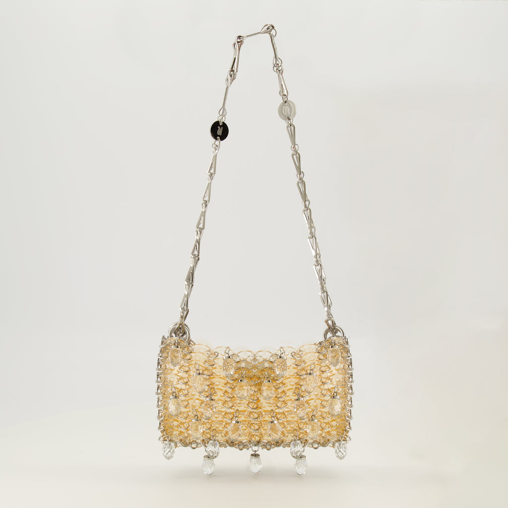 Image de l'article Sac 1969 nano avec cristaux doré de la marque Rabanne pour Femme - Saison Printemps-Été 2026 - Vue de Face
