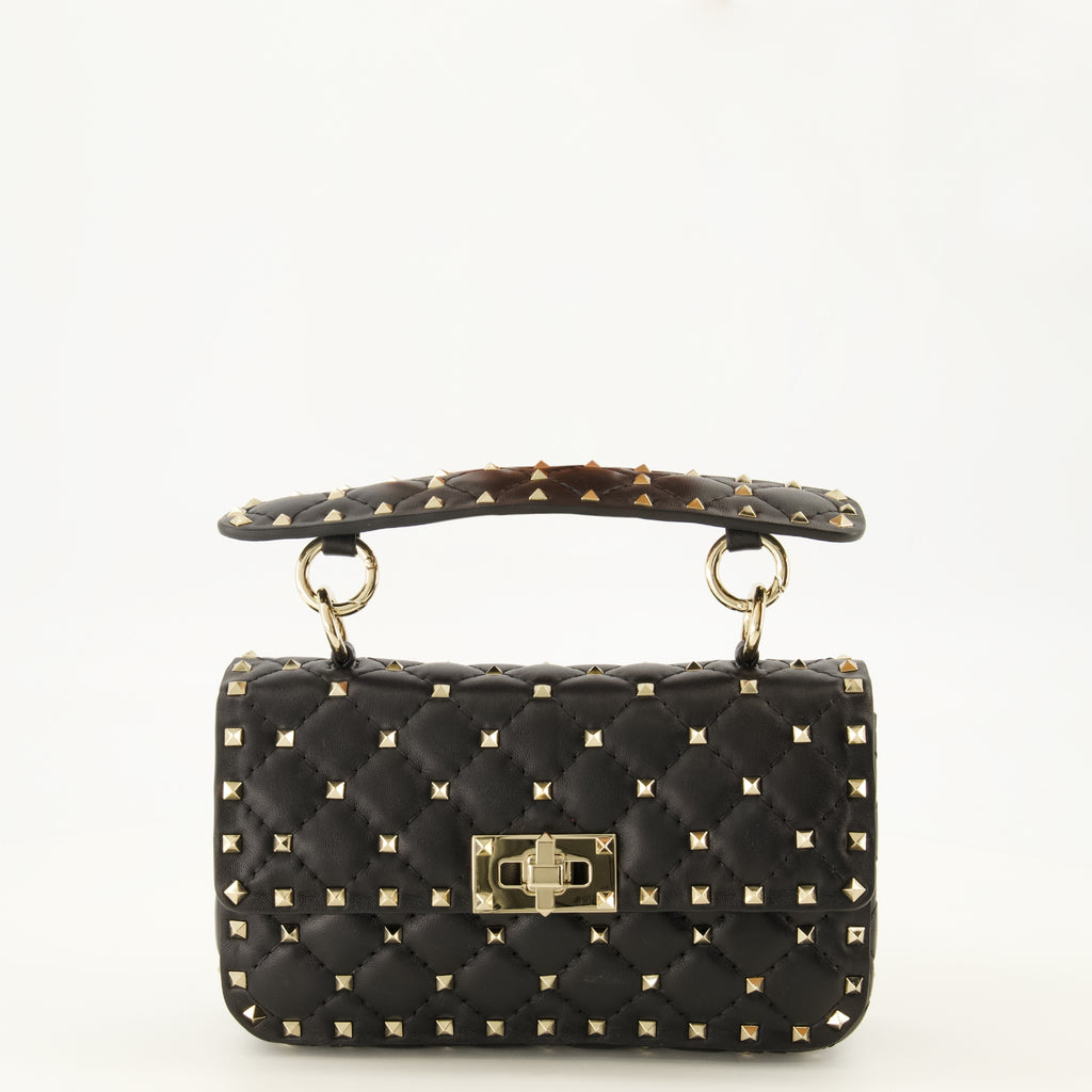 Sacs à main et épaule Borsa Rockstud Spike Piccola Nera Valentino Garavani Noir Femme