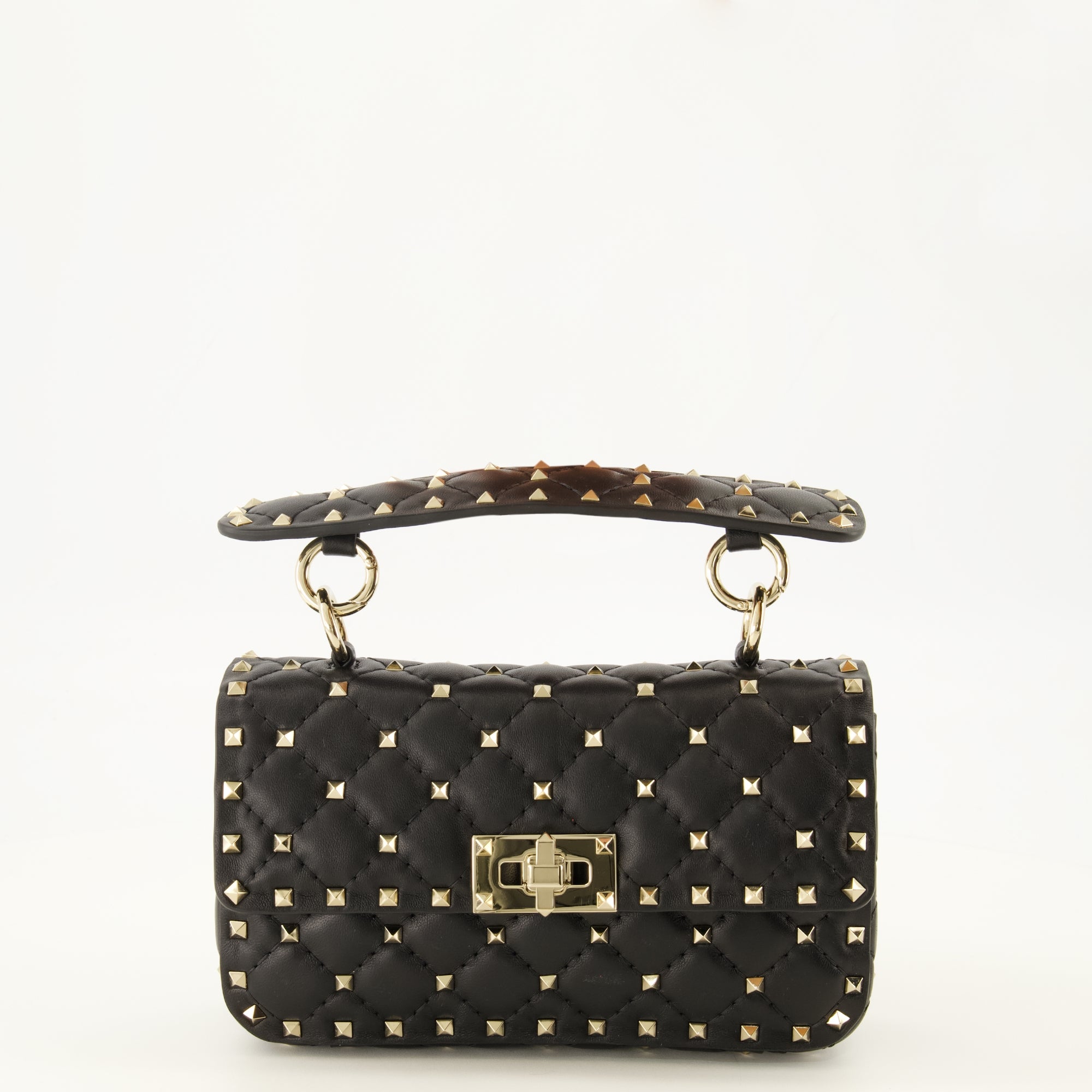 Sacs à main et épaule ロックスタッド スパイク スモール ブラック バッグ Valentino Garavani Noir Femme