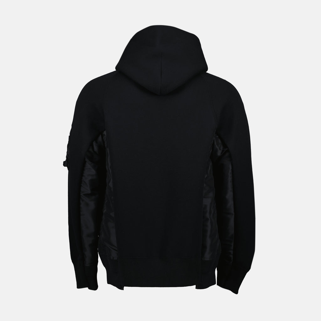 Sweatshirts Two-tone Zipped Sweatshirt Sacai Black Men