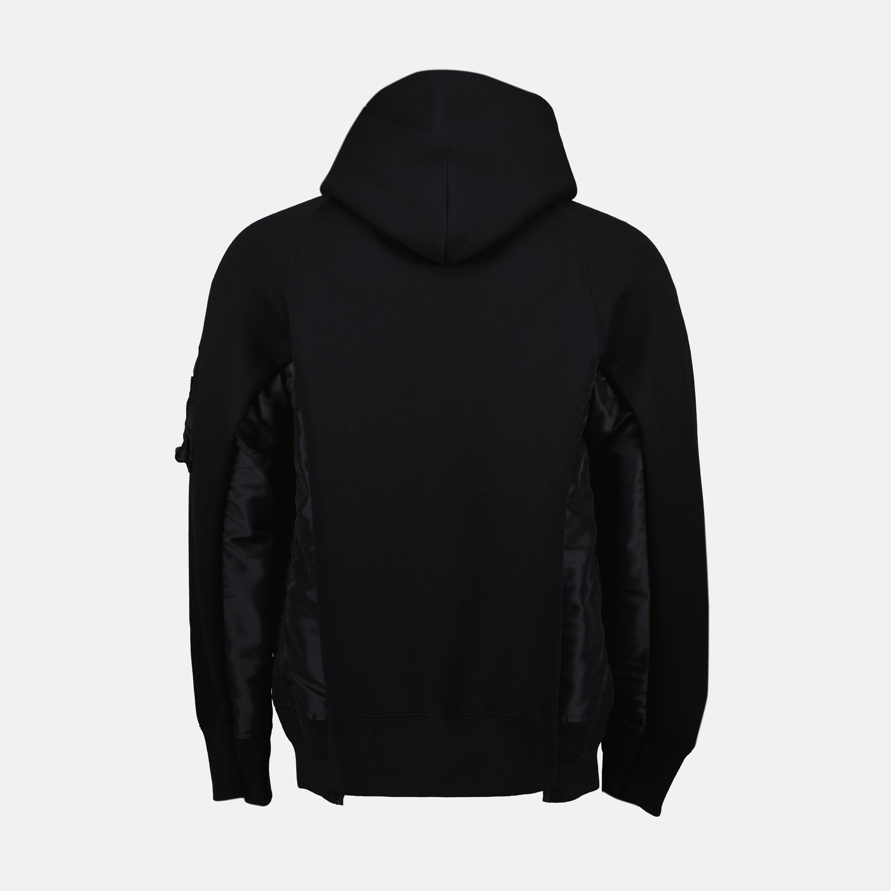 Sweatshirts Two-tone Zipped Sweatshirt Sacai Black Men