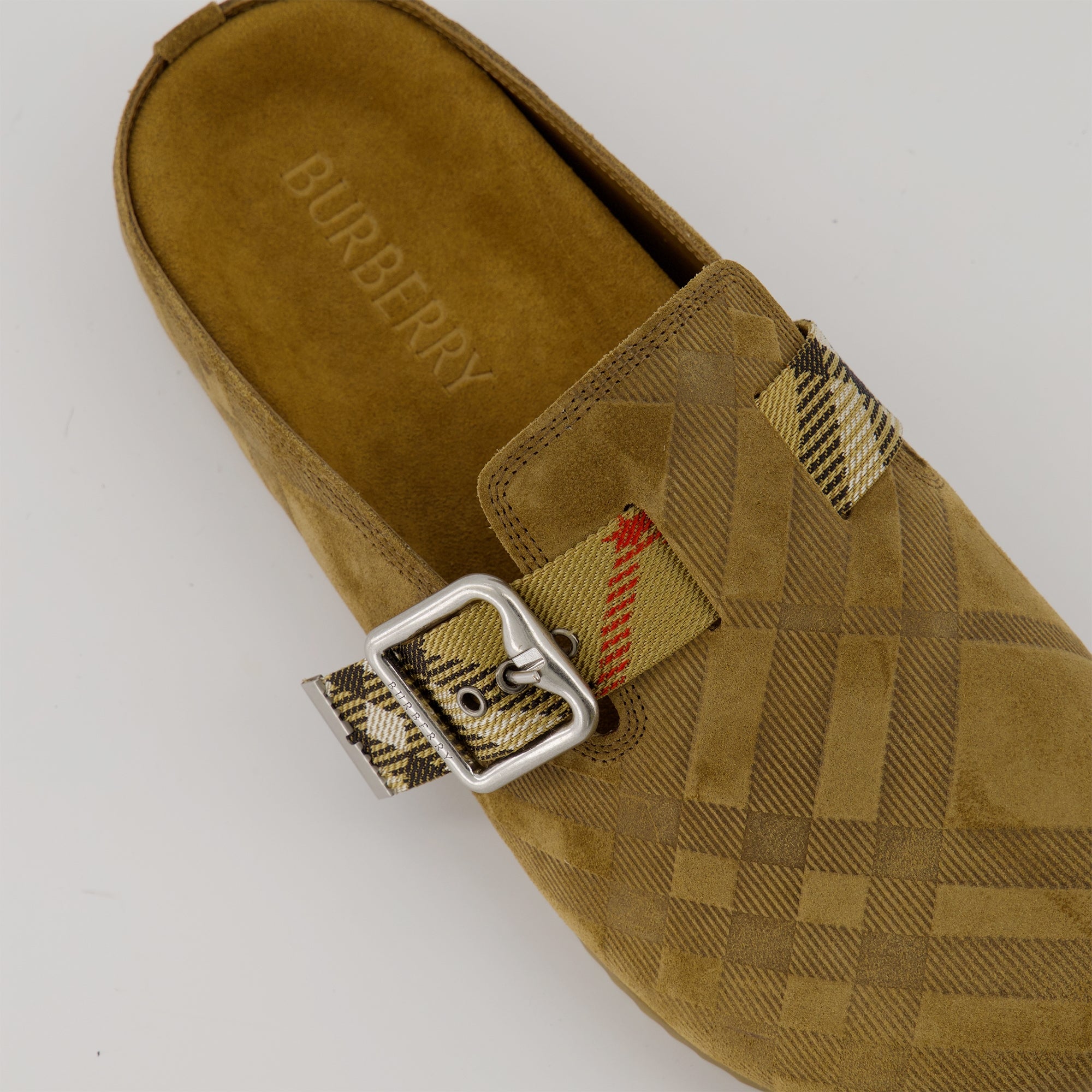 오픈 슈즈 어키 클로그 Burberry 갈색 여성